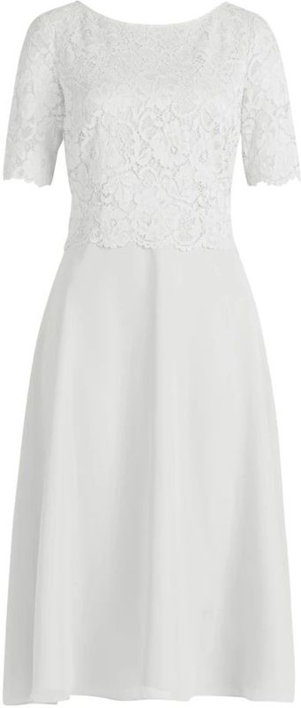 Vera Mont - Midi Kleed - Wit - Chiffon