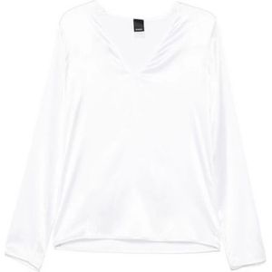 Pinko, Dames, Tops, Wit, Maat: 2XS Zijde,