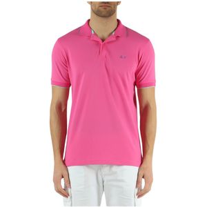 Sun68, Heren, Tops, Roze, Maat: M Katoen,