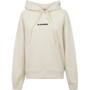 Jil Sander, Dames, Sweatshirts & Hoodies, Beige, Maat: M Katoen,