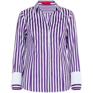 Carolina Herrera, Dames, Blouses & Shirts, Paars, Maat: 2XS Katoen,