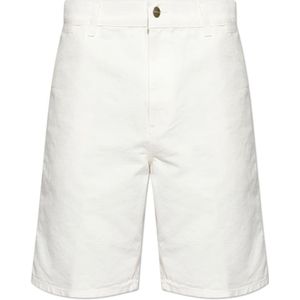 Carhartt Wip, Heren, Korte broeken, Wit, Maat: W32 Katoen,