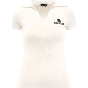 Balenciaga, Dames, Truien, Wit, Maat: M Viscose,