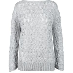 Malo, Dames, Truien, Grijs, Maat: S Wol,