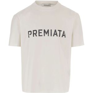 Premiata, Heren, Tops, Wit, Maat: L Katoen,