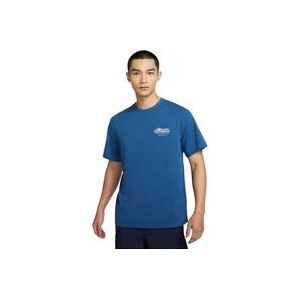 Nike Grafisch T-shirt voor mannen , Blue , Heren , Maat: XL
