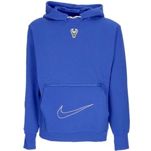 Nike, Heren, Sweatshirts & Hoodies, Blauw, Maat: XL Fleece,