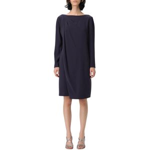 Emporio Armani - Draped Midi Dress - Blauw - Avondjurk