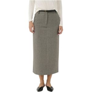 Soaked in Luxury, Dames, Rokken, Grijs, Maat: L Poliester,