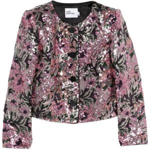 Self Portrait, Dames, Jassen, Veelkleurig, Maat: XS Polyamide,