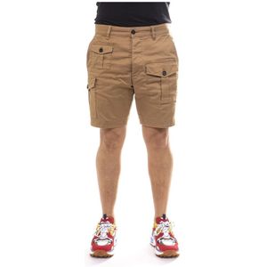 Dsquared2, Heren, Korte broeken, Bruin, Maat: 2XL Katoen,