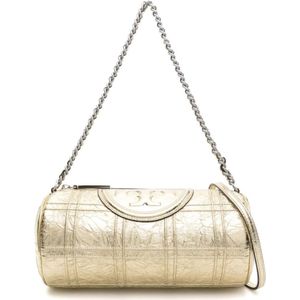 Tory Burch, Dames, Tassen, Beige, Maat: ONE Size Leer,