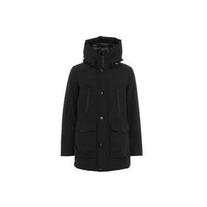 Woolrich Zwarte Winterjassen , Black , Heren , Maat: XL