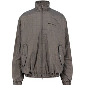 Balenciaga, Heren, Jassen, Grijs, Maat: S Polyamide,