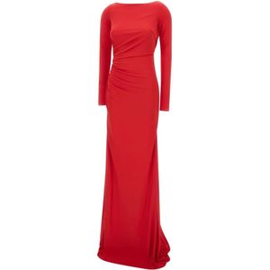 Elisabetta Franchi, Dames, Jurken, Rood, Maat: XS Jersey,