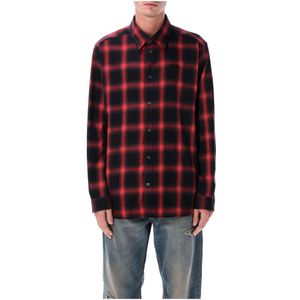 DIESEL - S-SIMPLY - Overhemd - Rood/Zwart - Comfort Fit