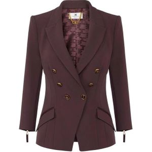 Elisabetta Franchi, Dames, Jassen, Rood, Maat: XS Leer,