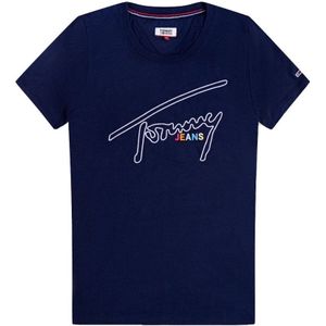 Tommy Hilfiger, Dames, Tops, Blauw, Maat: XS Katoen,