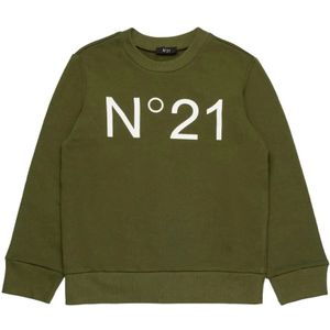 N21, Heren, Sweatshirts & Hoodies, Groen, Maat: L