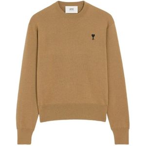 Ami Paris, Heren, Truien, Beige, Maat: 2XS Wol,