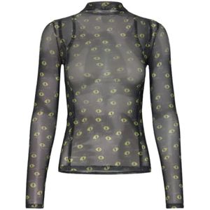 Hugo, Dames, Tops, Zwart, Maat: S Katoen,