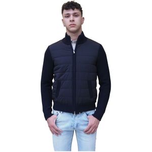 Barba, Heren, Jassen, Blauw, Maat: 2XL Wol,