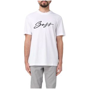 Hugo, Heren, Tops, Wit, Maat: L Katoen,