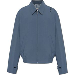 Marni, Heren, Jassen, Blauw, Maat: L Wol,