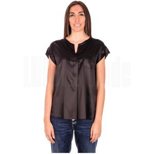 Caliban, Dames, Blouses & Shirts, Zwart, Maat: L