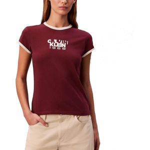Calvin Klein - 1968 - T-shirt - Bordeaux/Wit