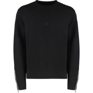 Givenchy, Heren, Sweatshirts & Hoodies, Zwart, Maat: L Wol,