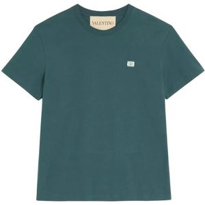 Valentino, Heren, Tops, Groen, Maat: L Katoen,