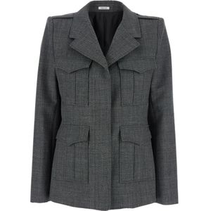 Alexander McQueen, Dames, Jassen, Grijs, Maat: XS Wol,