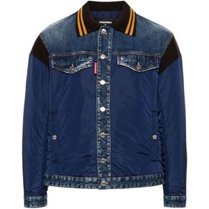 Dsquared2, Heren, Jassen, Blauw, Maat: M Denim,