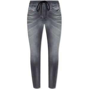 Diesel, Dames, Broeken, Grijs, Maat: W24 Denim,
