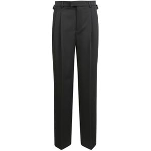 Ami Paris, Dames, Broeken, Zwart, Maat: S Wol,