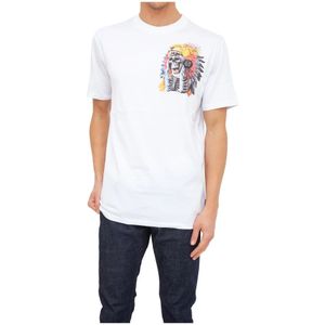 Philipp Plein, Heren, Tops, Wit, Maat: L Katoen,