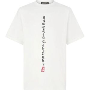 Roberto Cavalli, Heren, Tops, Wit, Maat: S Katoen,