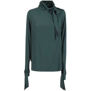 Ermanno Scervino, Dames, Blouses & Shirts, Groen, Maat: S Zijde,