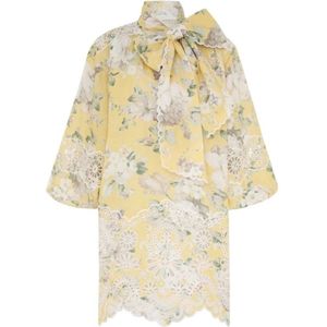 Zimmermann, Dames, Jurken, Geel, Maat: XS Linnen,