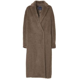 Max Mara, Dames, Mantels, Beige, Maat: 2XS Wol,