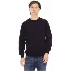 Baldinini, Heren, Sweatshirts & Hoodies, Blauw, Maat: XL