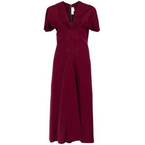 Victoria Beckham, Dames, Jurken, Rood, Maat: M Viscose,