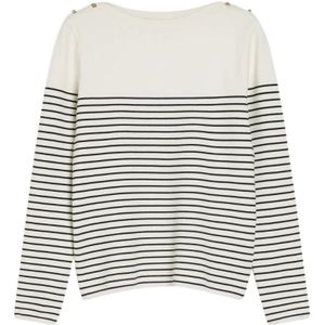 Max Mara Studio, Dames, Truien, Wit, Maat: L Viscose,