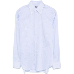 Barba, Heren, Overhemden, Blauw, Maat: S