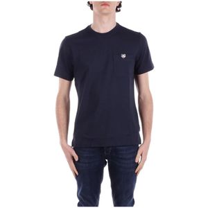 Barbour, Heren, Tops, Blauw, Maat: S Katoen,