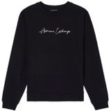 Armani Exchange, Dames, Sweatshirts & Hoodies, Zwart, Maat: XL Katoen,