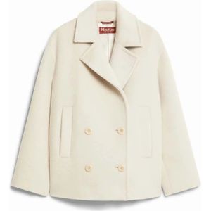 Max Mara, Dames, Mantels, Beige, Maat: M Wol,