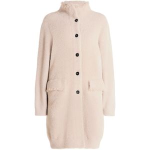 Amber & June - Gezellig Gebreid Jack - Beige - Dames - Met Borstzak