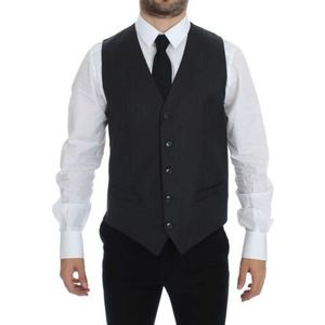 Dolce & Gabbana - Kostuum - Grijs - Heren - Wol - Elegante Formele Jurkvest